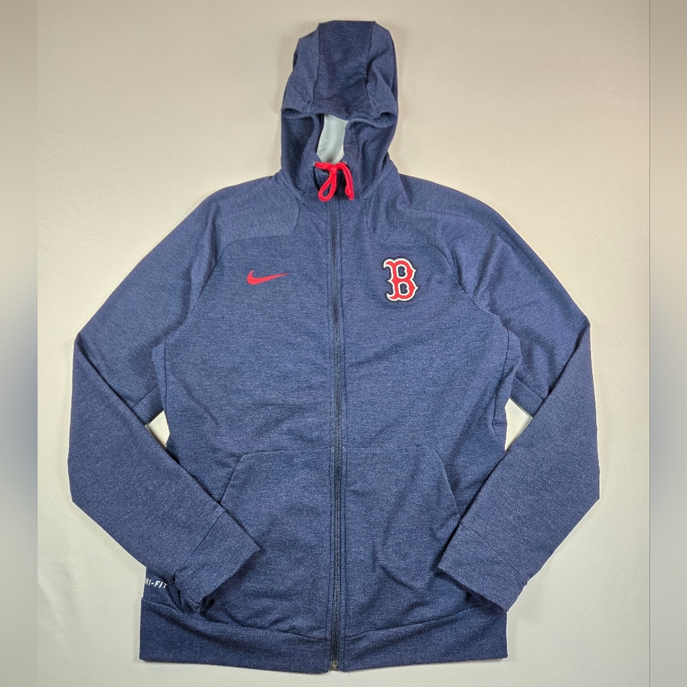 Nike Boston Red Sox MLB Authentic Collection Full Zip Hoodie - Navy Blue - M